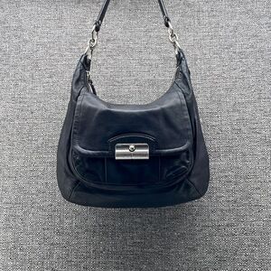 Coach‎ Shoulder Bag Large Black Kristin Leather Nickle HW Zip Clossure W COA